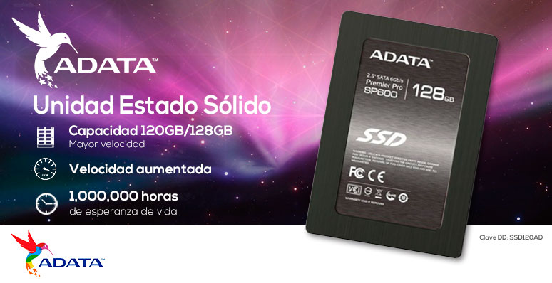 ADATA-Unidad en Estado Solido-SSD-SP600-potencia-120GB-128GB-mas rapidez