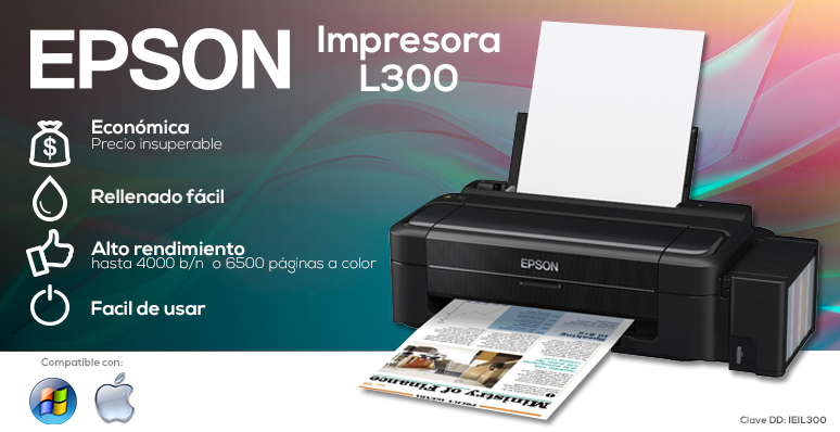 Epson-impresora-printer-xpress-l300-rapida-economica-rellenado facil-alto rendimiento