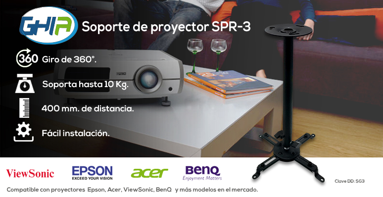 GHIA-soporte para proyector SPR3-Girable