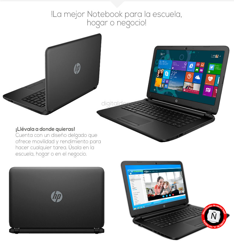 Hp-Laptop-Notebook-Pavilion 14-basica-AMD EI-2100 APU-4Gb Ram-500Gb DD-fotos