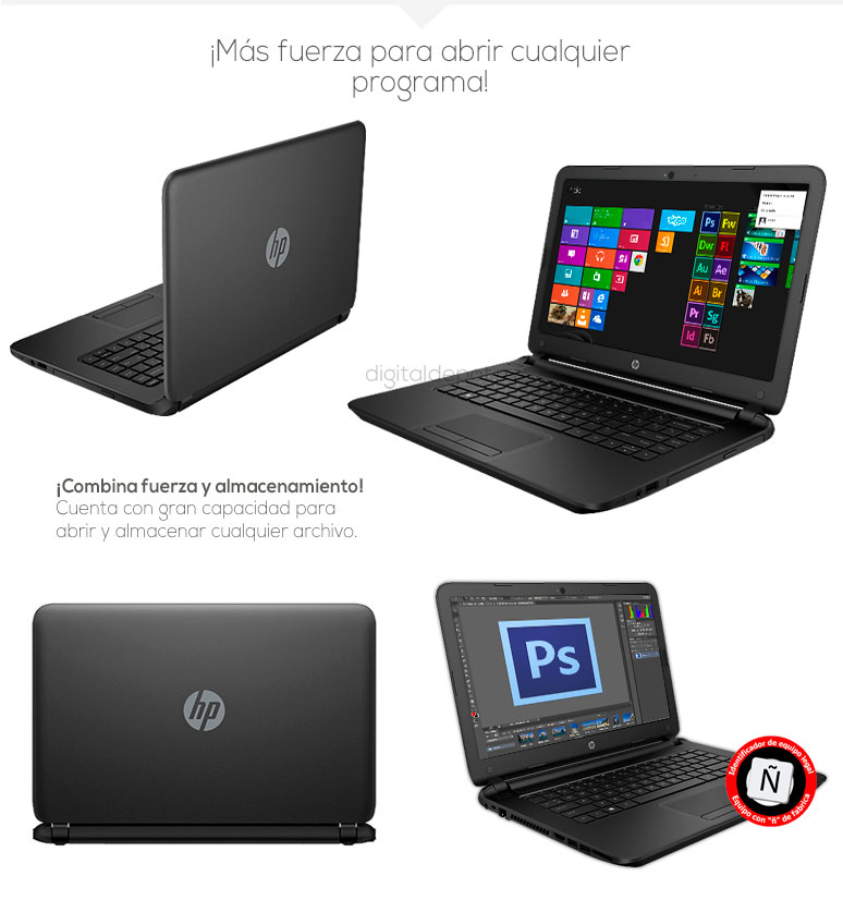 Hp-Laptop-Notebook-Pavilion 14-basica-AMD EI-2100 APU-6Gb Ram-500Gb DD-fotos