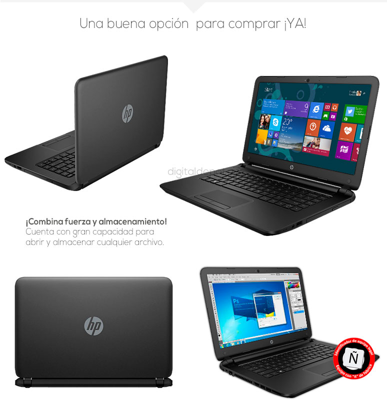 Hp-Laptop-Notebook-Pavilion 14-basica-AMD EI-2100 APU-8Gb Ram-500Gb DD-fotos