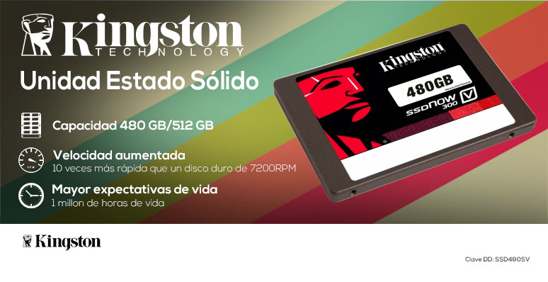 Kingston-Unidad en Estado Solido-SSD-ssdnow300v-potencia-480GB-512GB-mas velocidad