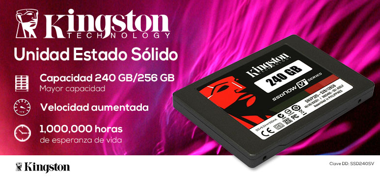 Kingston-Unidad en Estado Solido-SSD-ssdnowv-potencia-240GB256GB-mas velocidad