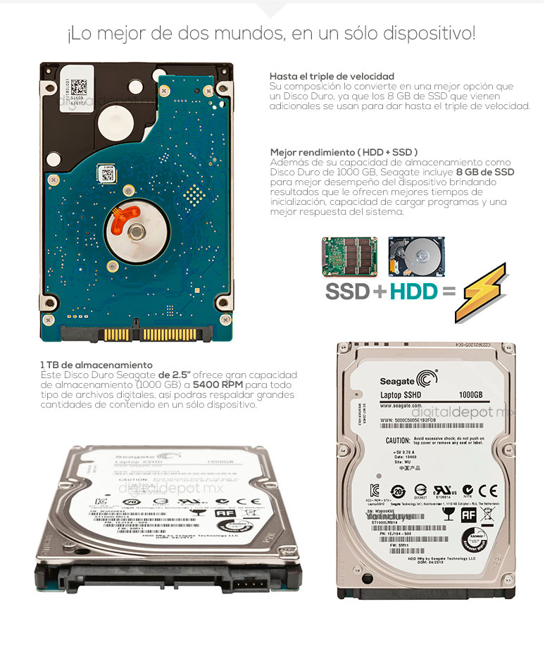 Seagate-disco duro hibrido-DD-IEJI64-501-velocidad-1TB DD-8GB SSD-5400 RPM-fotos