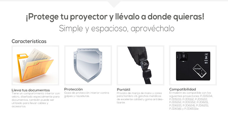 ViewSonic-maletin-protector-para proyector-orginal-caracteristicas